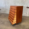 Danish Modern Teak Seven Drawer Highboy Dresser