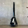 Vintage Mid Century Modern Black Porcelain Enamel Finish Preway Fireplace
