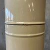 Vintage Mid Century Modern Off White Porcelain Enamel Malm Fire Drum 3 Fireplace