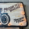 Custom Made Light Up Motorcycle Workshop Sign Product Image