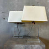 Pair of Vintage Heavy Glass Lamps - PENDING