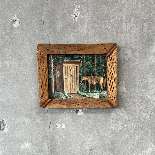 Vintage Cholla Wood Frame w/ Western Painting Product Image
