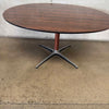 Mid Century Modern Rosewood Formica Top Oval Table in Style of Knoll