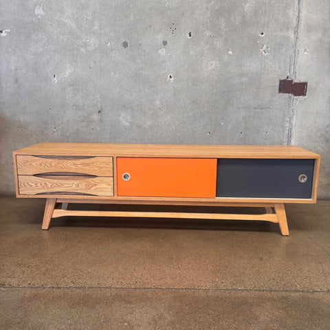 Modway Modern Concourse Wood Console in Natural Wood