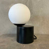 Mid Century Modern Style Black and White Globe Table Lamp