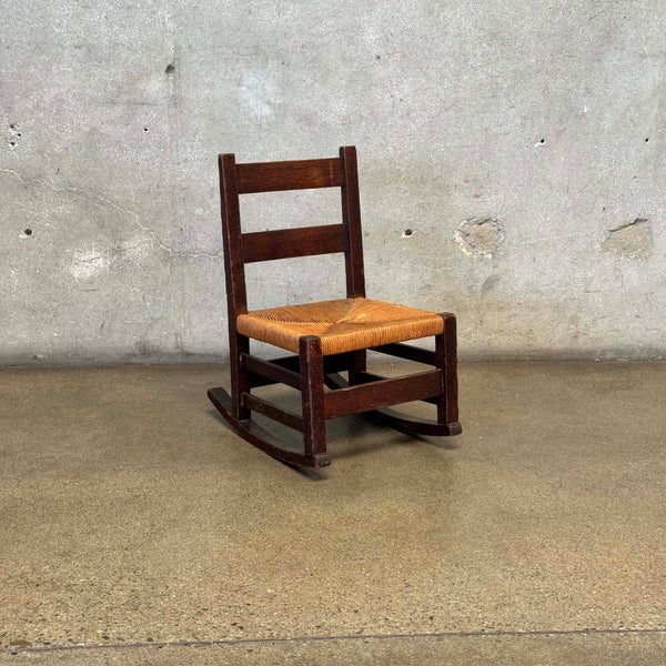 Antique Mission Style Childs Rocking Chair Product Image