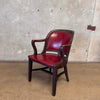 1930's Marble & Shattuck Red Leather Office Club Chair #1