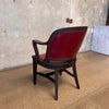 1930's Marble & Shattuck Red Leather Office Club Chair #1
