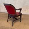 1930's Marble & Shattuck Red Leather Office Club Chair #2