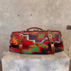 Vintage Kilim Carpet Duffle Bag With Leather Trim Product Image