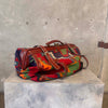 Vintage Kilim Carpet Duffle Bag With Leather Trim Product Image