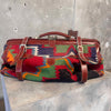 Vintage Kilim Carpet Duffle Bag With Leather Trim Product Image