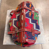Vintage Kilim Carpet Duffle Bag With Leather Trim Product Image