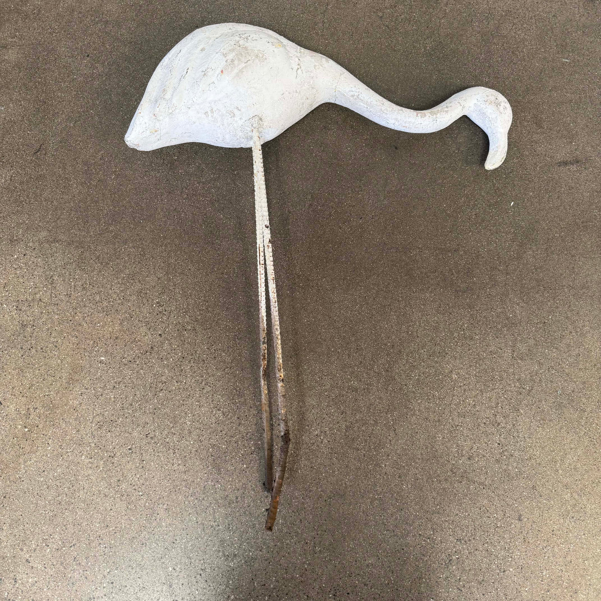 Vintage Cement Flamingo - Medium #2