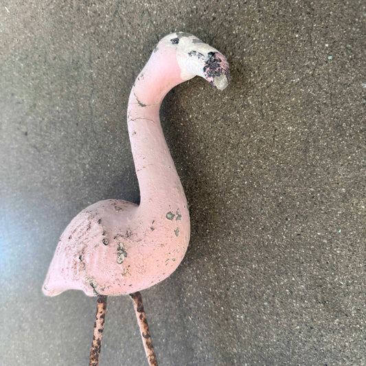 Vintage Cement Flamingo - Small