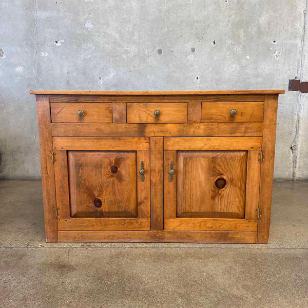 Vintage Farmhouse Solid Pine Credenza - HOLD