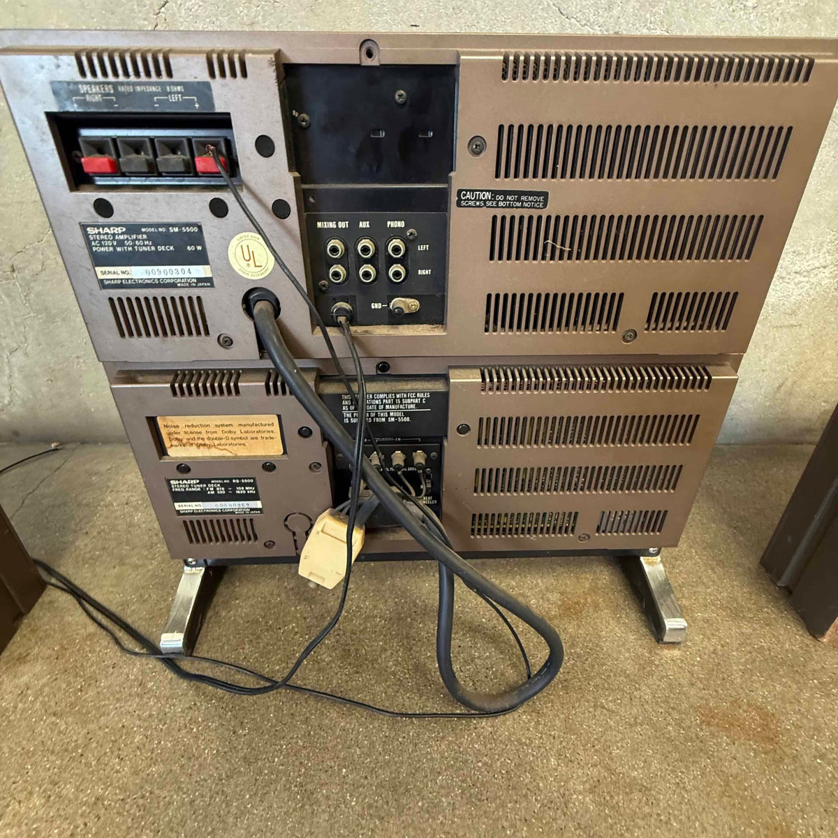Tested & Working Sharp SM-5500 + RS-5500 Amp + Receiver Stereo Tuner