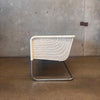 Vintage Mid Century Wicker & Chrome Bench Product Image