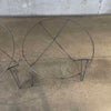 Pair Mid Century Modern Wrought Iron Hoop Chair Frames