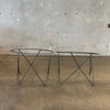 Pair Mid Century Modern Wrought Iron Hoop Chair Frames