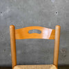 Set of Four Rush & Bentwood Italian Dining Chairs