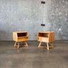 Mid Century Modern "Sculptura" Nightstands by Haywood Wakefield