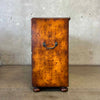 Vintage Burl Wood 12 Drawer Cabinet w/ Brass Knobs & Handles