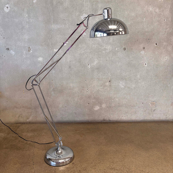Vintage Late 90s/Early 2000s Chrome Articulating Floor Lamp