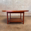 Mid Century Walnut + Cane Coffee Table by Jack Cartwright for Founders