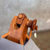 Vintage Studio Crafted Solid Mahogany Articulating Lamp w/ Fabric Shade