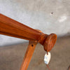 Vintage Studio Crafted Solid Mahogany Articulating Lamp w/ Fabric Shade