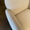 Pair of Vereien Modernist Swivel Chairs in Ivory Boucle