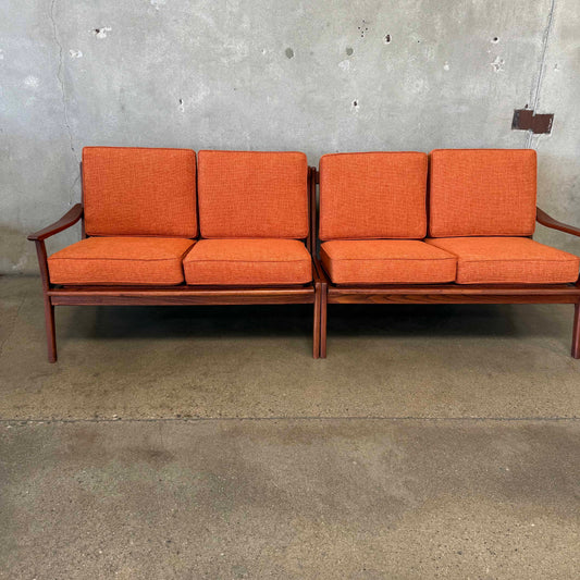 Mid Century Modern 2 Piece Sofa Set