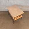 Unique Mid Century Modern Laminate and Wrought Iron End Table 1954