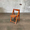 Aldo Jacober For Bazzani Wood & Rattan Folding Chair - Italy 1960s Product Image