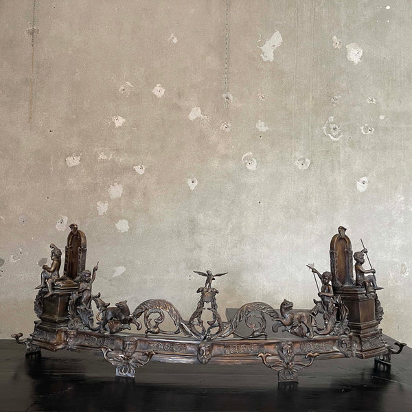Vintage Cast Bronze Fireplace Fender Neo Classic Motif Product Image