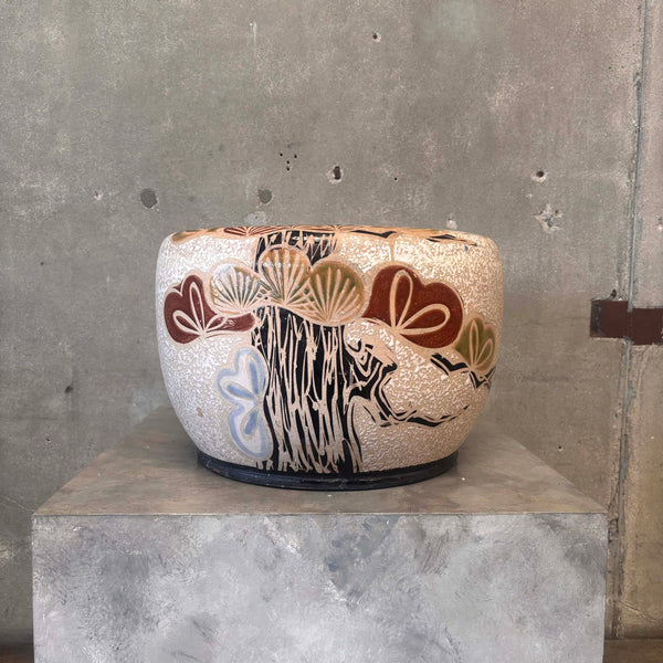 Mid Century Modern Painted Ceramic Large Planter Product Image