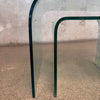 Set of Two Mid Century Modern Bent Glass Waterfall Tables - Signed by Artist Product Image