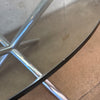 Chrome Jack Base Glass Dining Table In the Style Of Milo Baughman Product Image