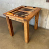 Vintage Oak & Leather Backgammon Table With Bakelite Chips - Reserved for W Product Image