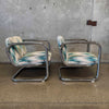 Pair of Vintage 1970's Chrome Tubular Lounge Chairs by Kinetics Product Image