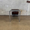 Vintage 1970s Chrome & Smoked Glass End Table With Magazine Rack Product Image