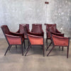 Hickory Chair Leather Hide Arm Chairs Modeled After Jean Michel Frank Set Of 6 Product Image