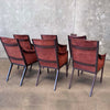 Hickory Chair Leather Hide Arm Chairs Modeled After Jean Michel Frank Set Of 6 Product Image