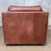 Vintage Crate And Barrel Leather Swivel Club Chair Product Image