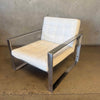 Modani White Leather & Stainless Steel Lounge Chair Product Image
