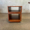 Mid Century Walnut End Table/ Bookshelf #1 Product Image