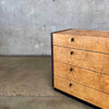 Mid Century Modern Burlwood & Brass Chest of Drawers Product Image
