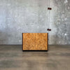 Mid Century Modern Burlwood & Brass Two Door Cabinet Product Image