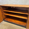 Mid Century Modern Burlwood & Brass Two Door Cabinet Product Image
